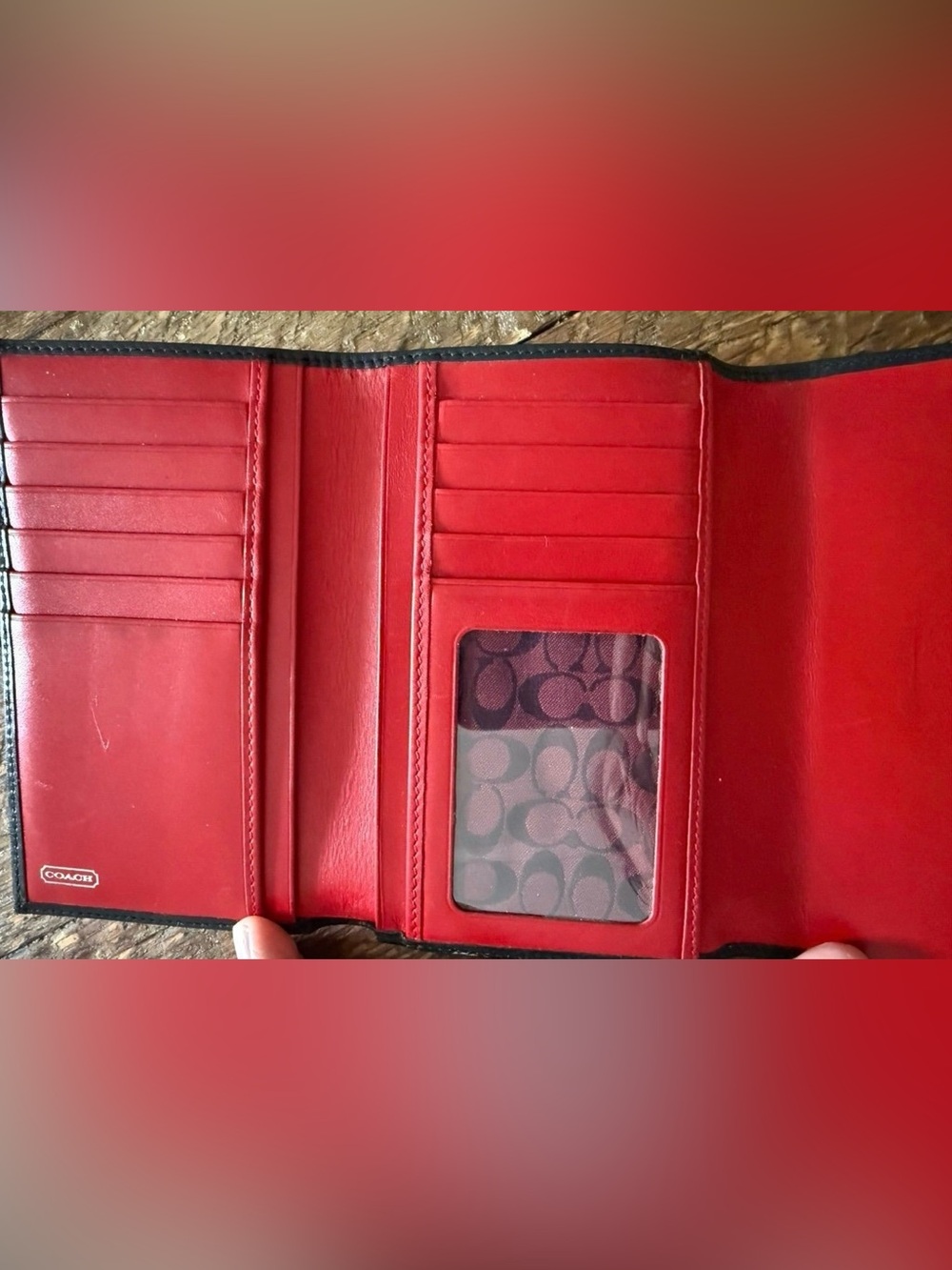 Women’s Coach Black Leather Wallet with Silver Buckle - Picture 2 of 3